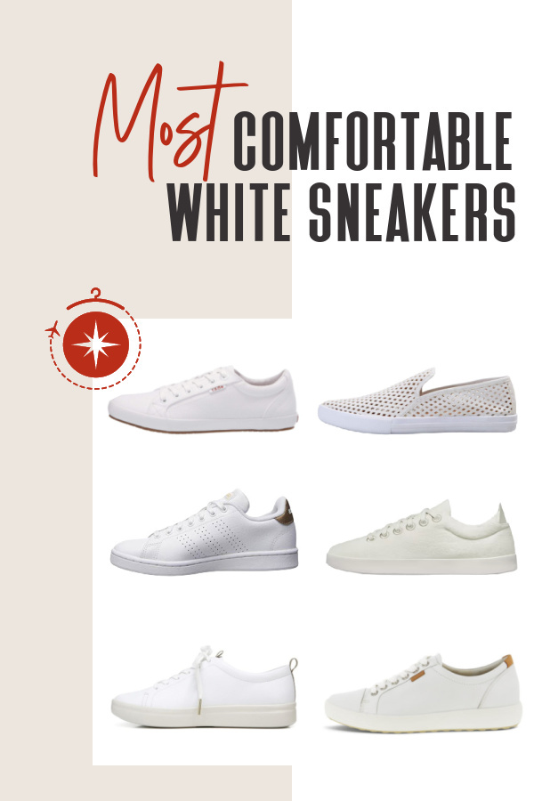 Comfortable white best sale leather sneakers